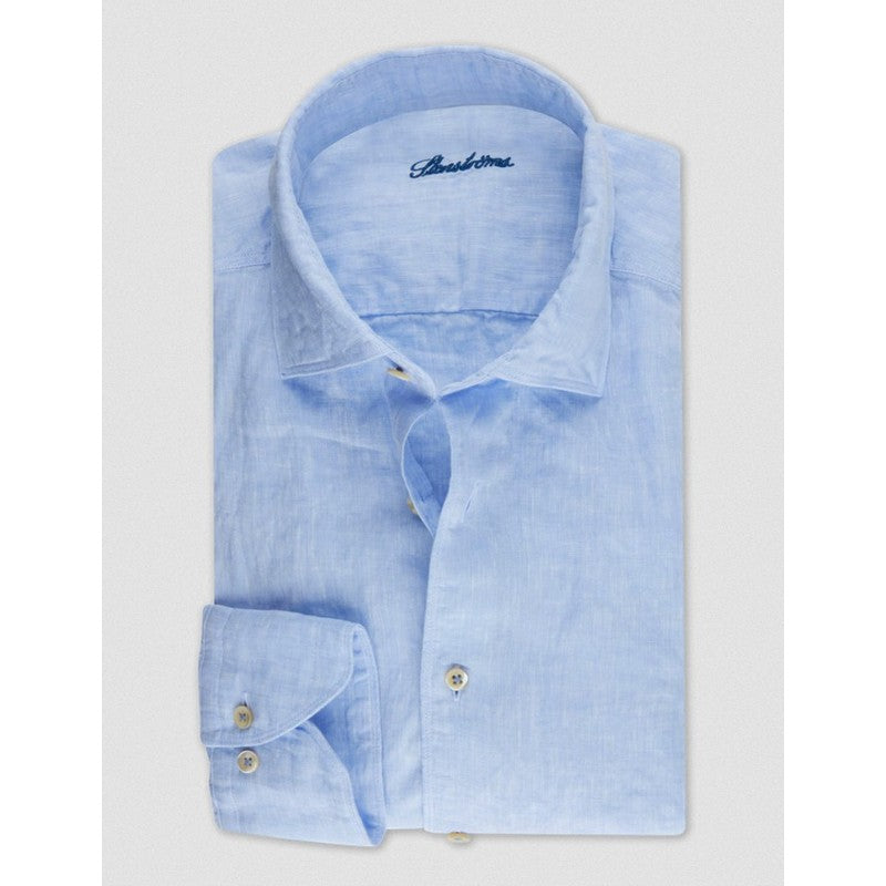 Eton Shirts | Linen Sport Shirt Lt Blue
