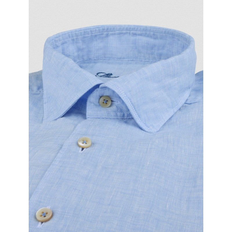 Eton Shirts | Linen Sport Shirt Lt Blue