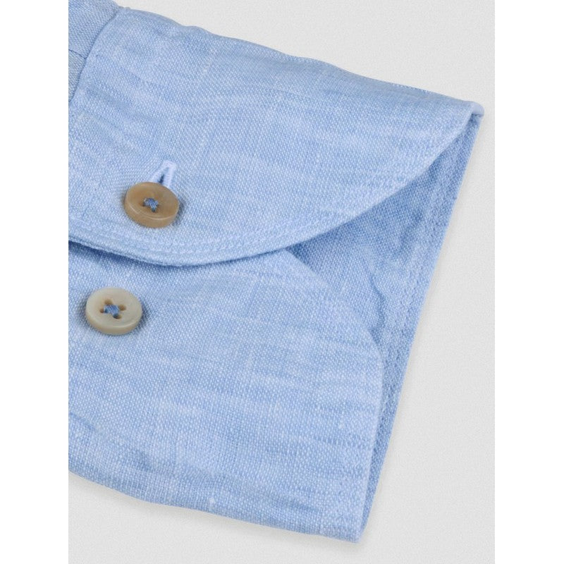 Eton Shirts | Linen Sport Shirt Lt Blue