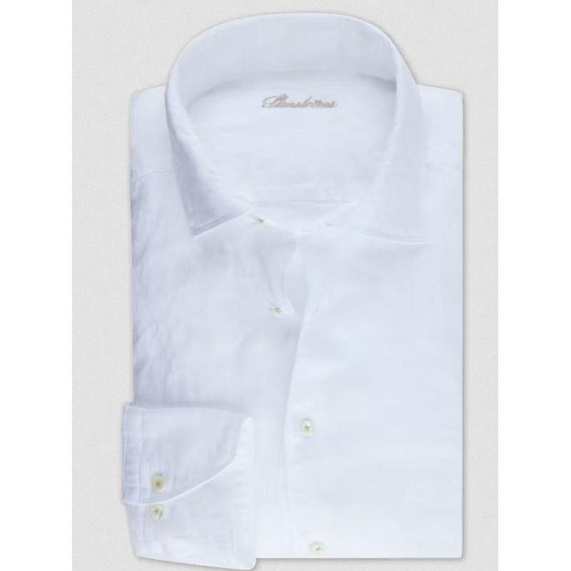 Stenstroms | Fitted Linen Sport Shirt White