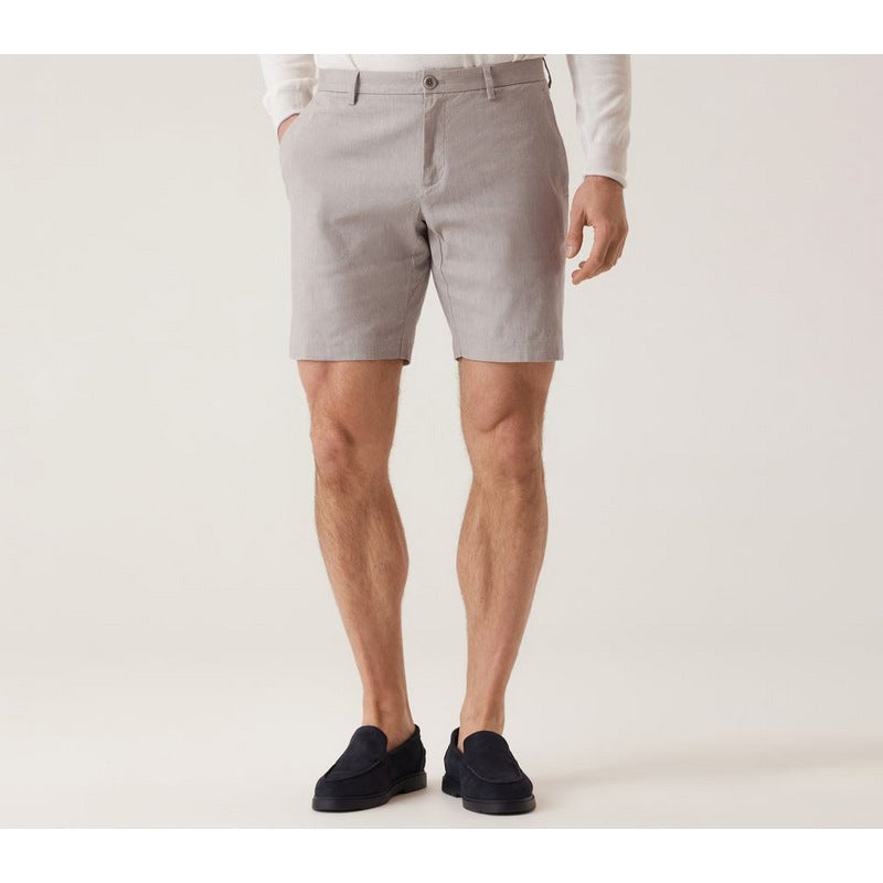 DEKE | Oasis Bermuda In Lifesync Linen Stretch Grey