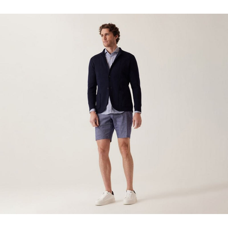 DEKE | Oasis Bermuda In Lifesync Linen Stretch Indigo