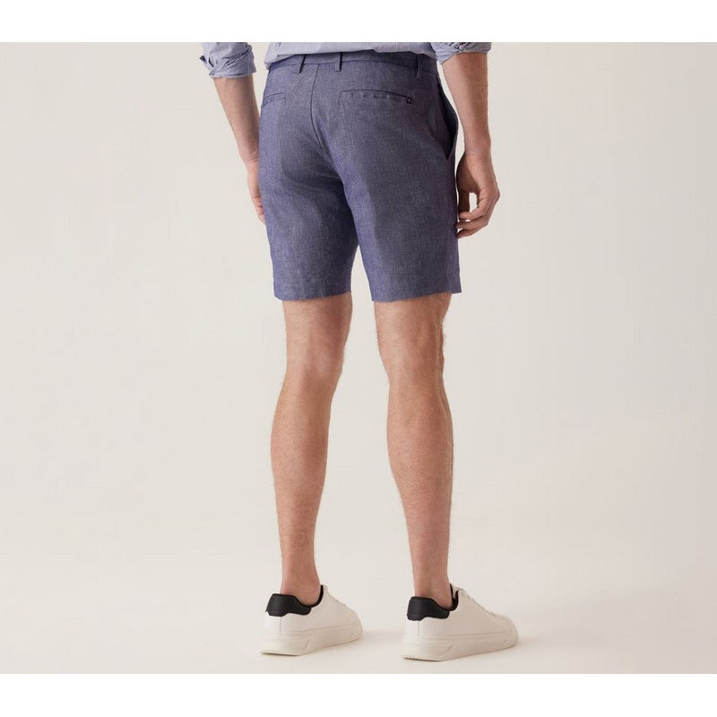DEKE | Oasis Bermuda In Lifesync Linen Stretch Indigo