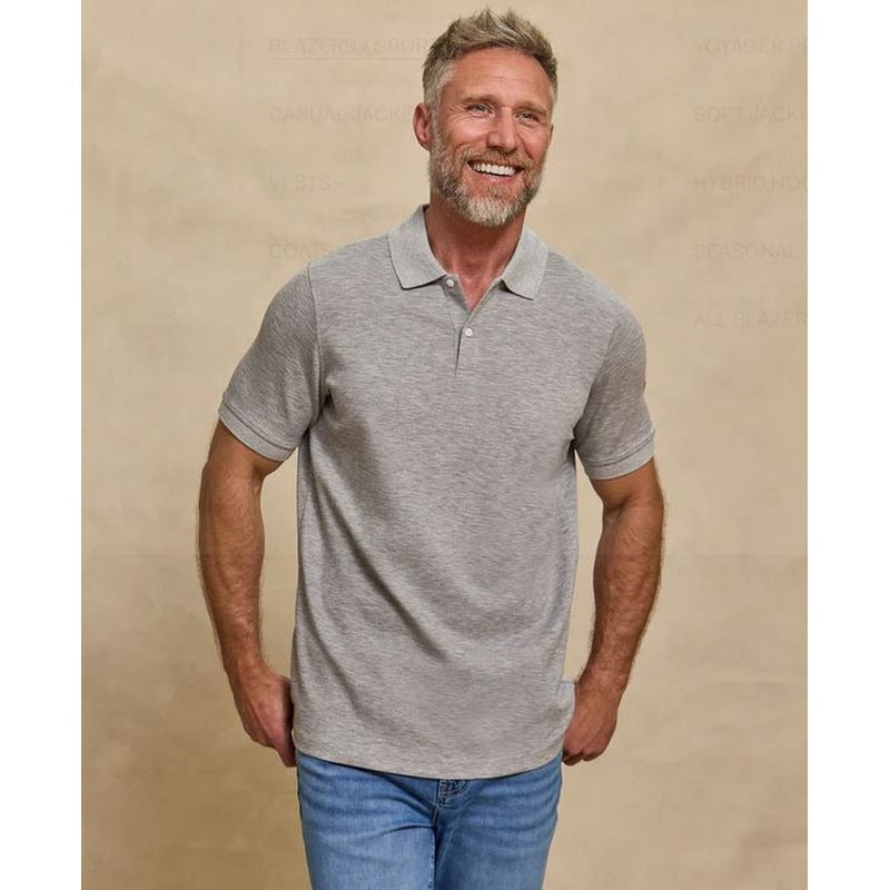 R51 | The Holden Double Knit Polo Grey