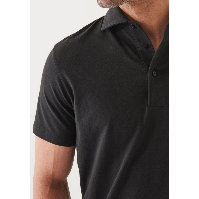 Patrick Assaraf | Pima Stretch Polo Black