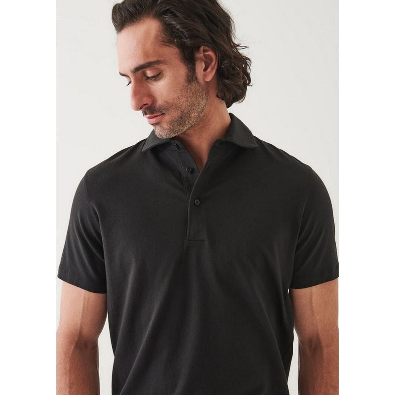 Patrick Assaraf | Pima Stretch Polo Black