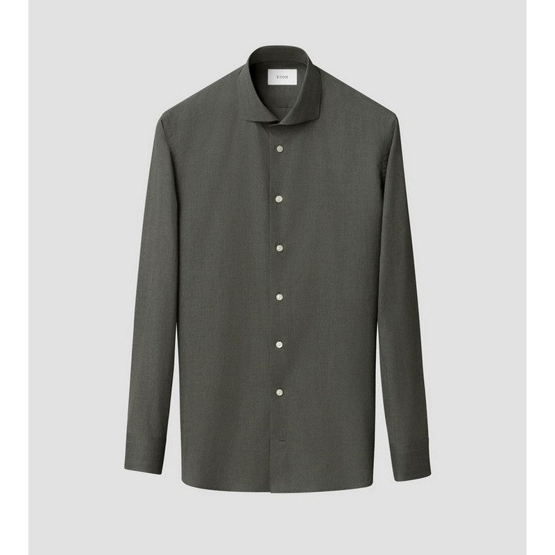 Eton Shirts | Signature Flannel Dress Shirt Green