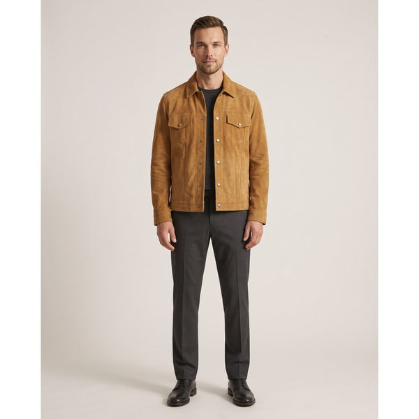 MANTO | Suede Trucker Coat