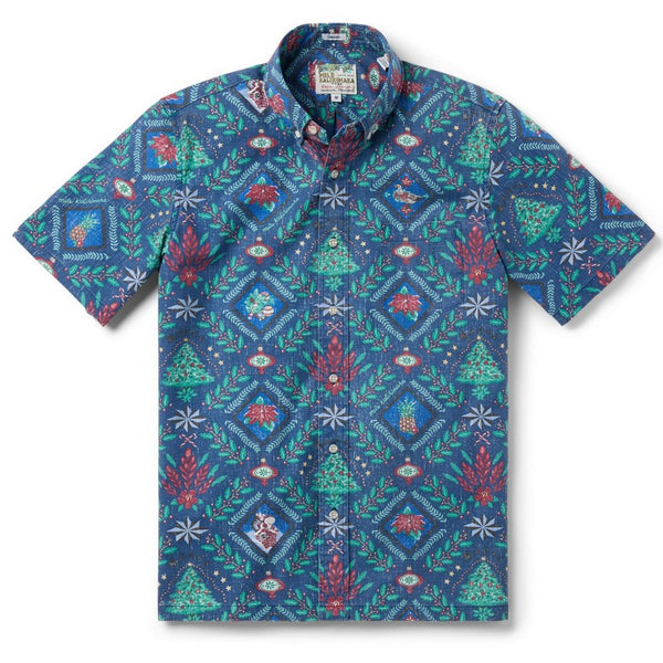 Reyn Spooner | Hawaiian Christmas 2025 (Button Front) Navy