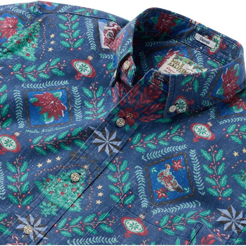 Reyn Spooner | Hawaiian Christmas 2025 (Button Front) Navy
