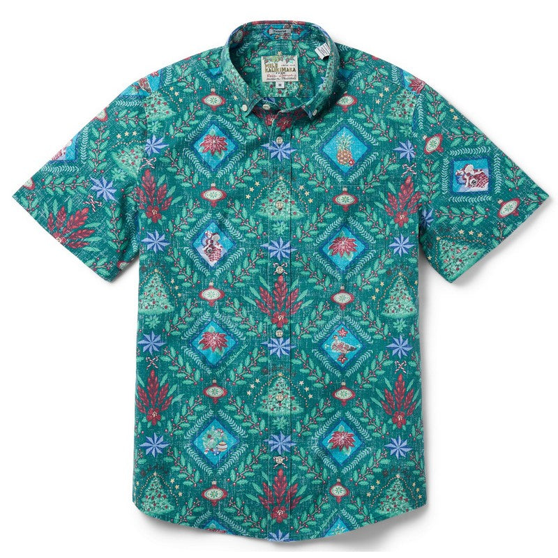 Reyn Spooner | Hawaiian Christmas 2025 (Tailored Fit) Evergreen