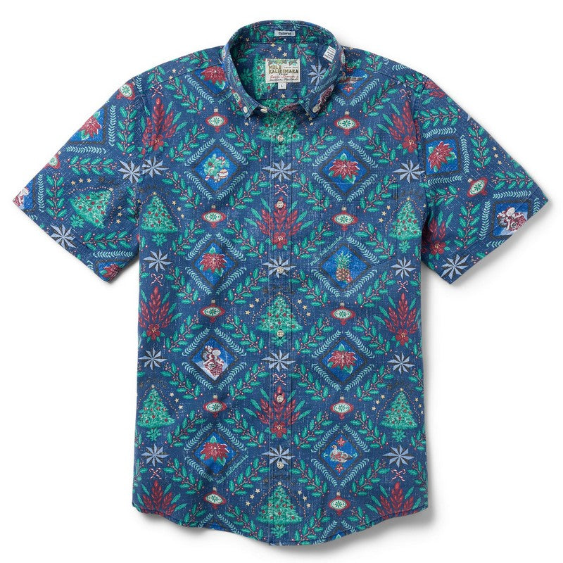 Reyn Spooner | Hawaiian Christmas 2025 (Tailored Fit) Navy