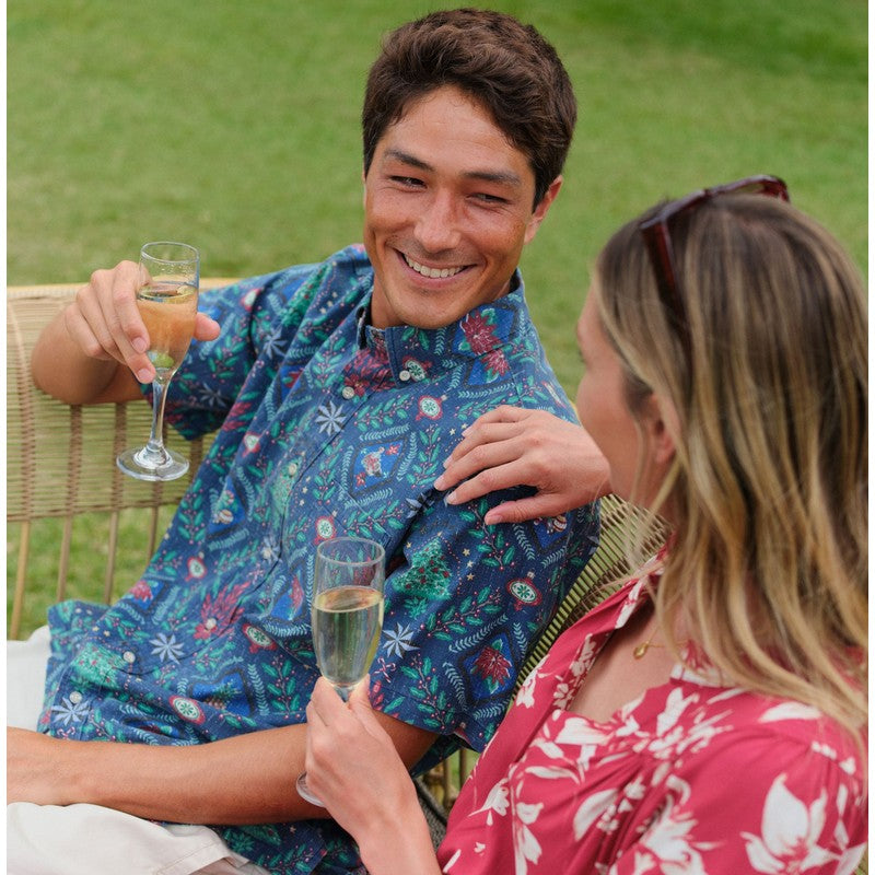 Reyn Spooner | Hawaiian Christmas 2025 (Tailored Fit) Navy