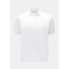 White polo shirt on a light gray background