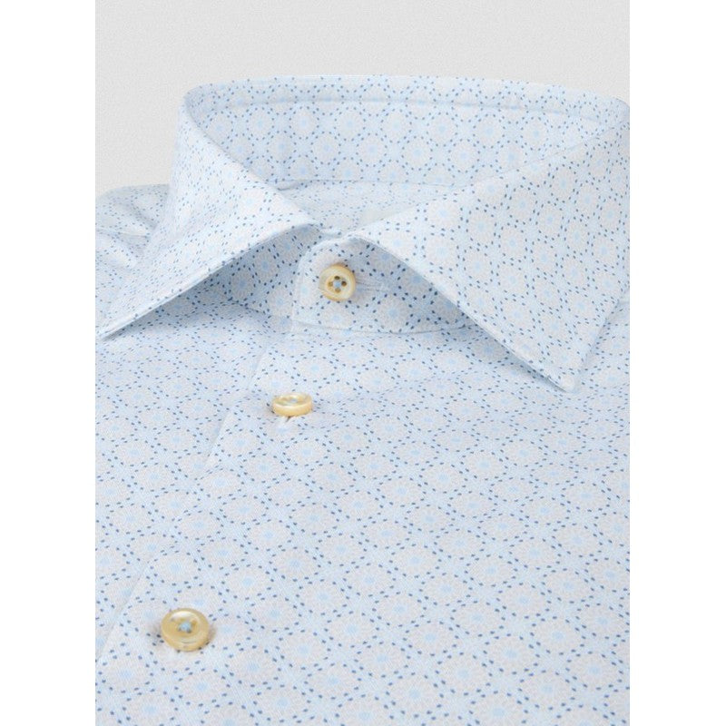 Light blue Patterned Twill Shirt