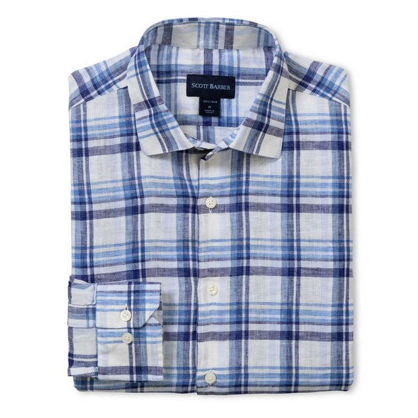 Scott Barber | Italian Linen Plaid Shirt
