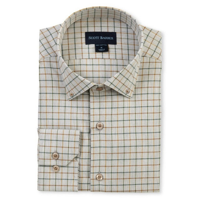 Scott Barber checkered shirt on a white background