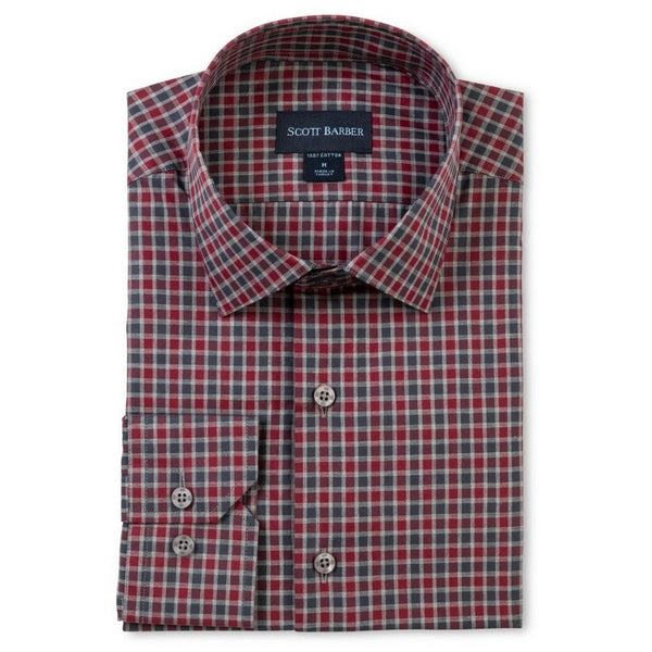 Scott Barber | Newport Poplin Melange Check