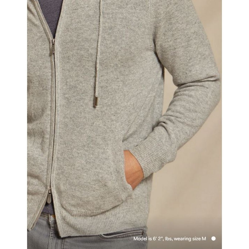 RYE51 | Aspen Cashmere Full Zip Hoodie Grey