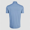 Light blue polo shirt on a light gray background