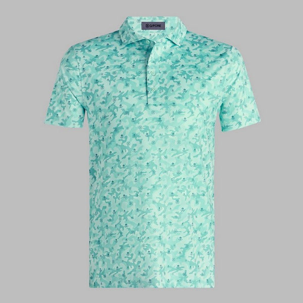 G/Fore | Mapped Icon Camo Polo Menthol