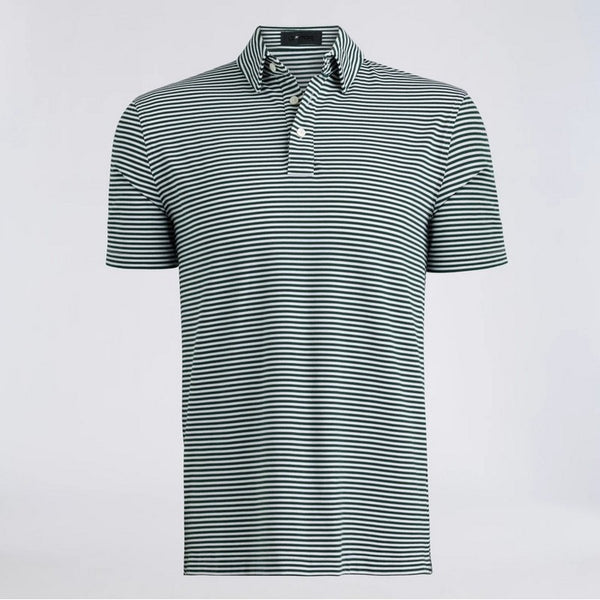 G/Fore | All Play Stripe Stretch Polo Pine