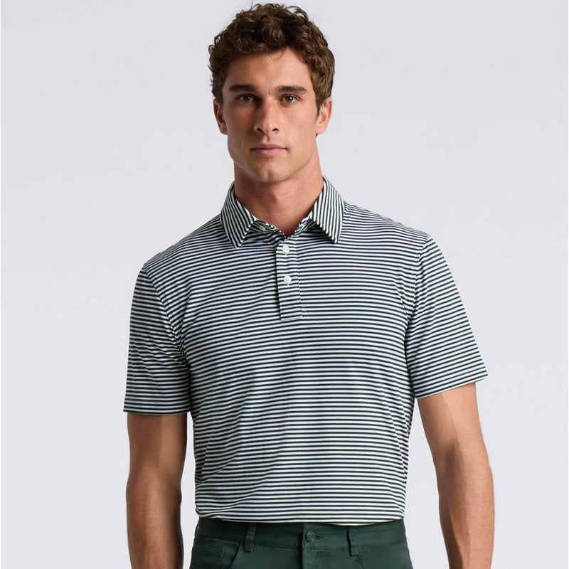 G/Fore | All Play Stripe Stretch Polo Pine