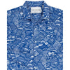 Blue patterned shirt with 'Tori Richard' label on a white background