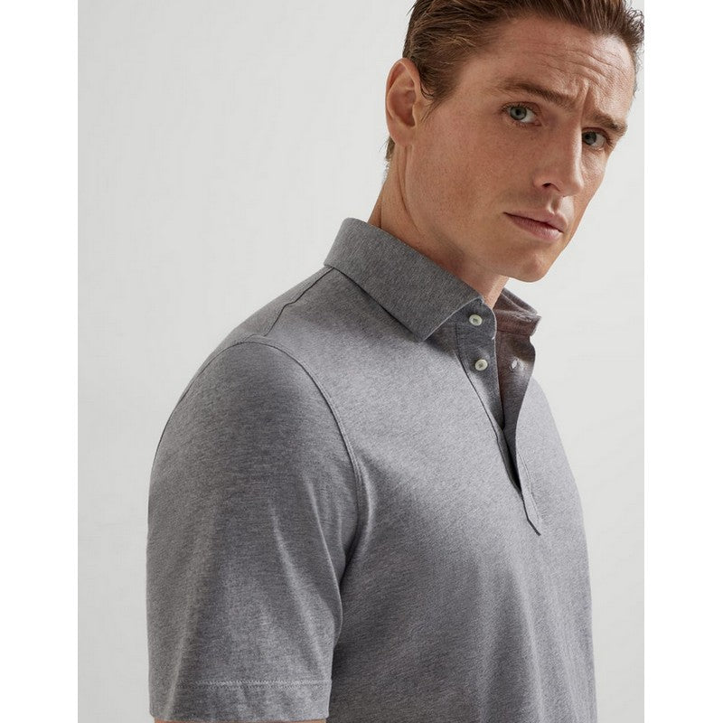Brunello Cucinelli | Cotton Jersey Polo Grey