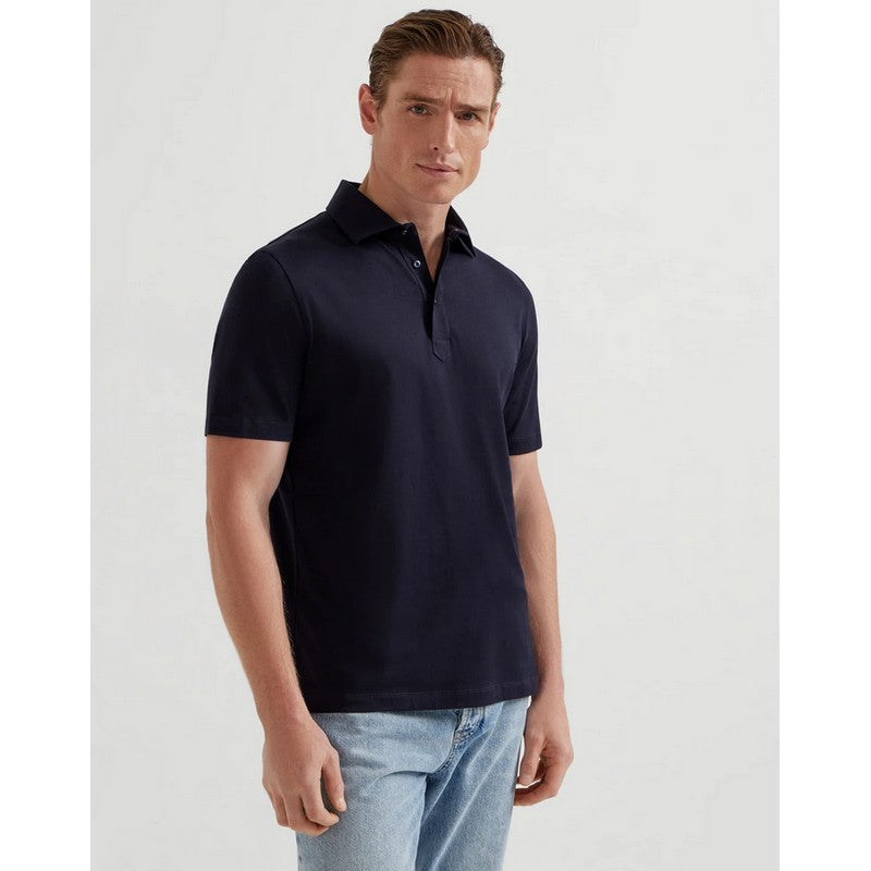 Brunello Cucinelli | Cotton Jersey Polo Navy
