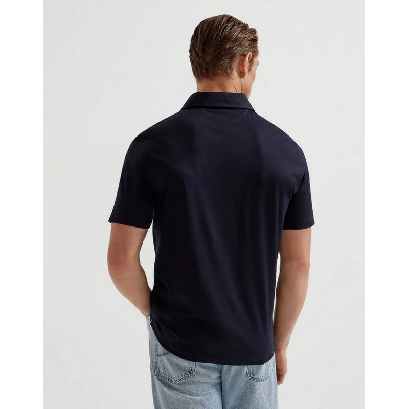 Brunello Cucinelli | Cotton Jersey Polo Navy