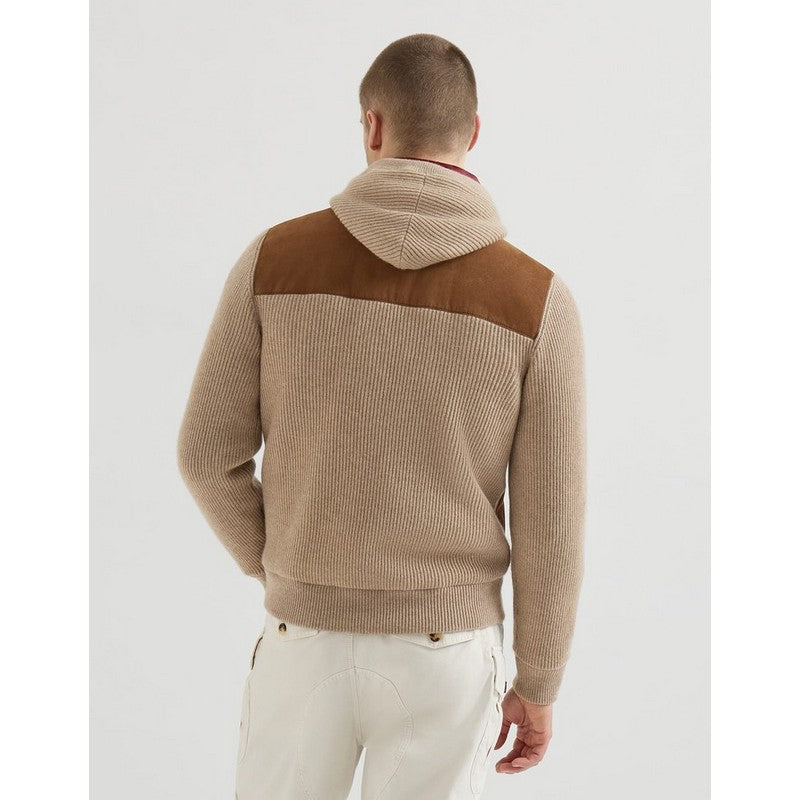 Brunello Cucinelli | Suede and Cashmere Hooded Bomber