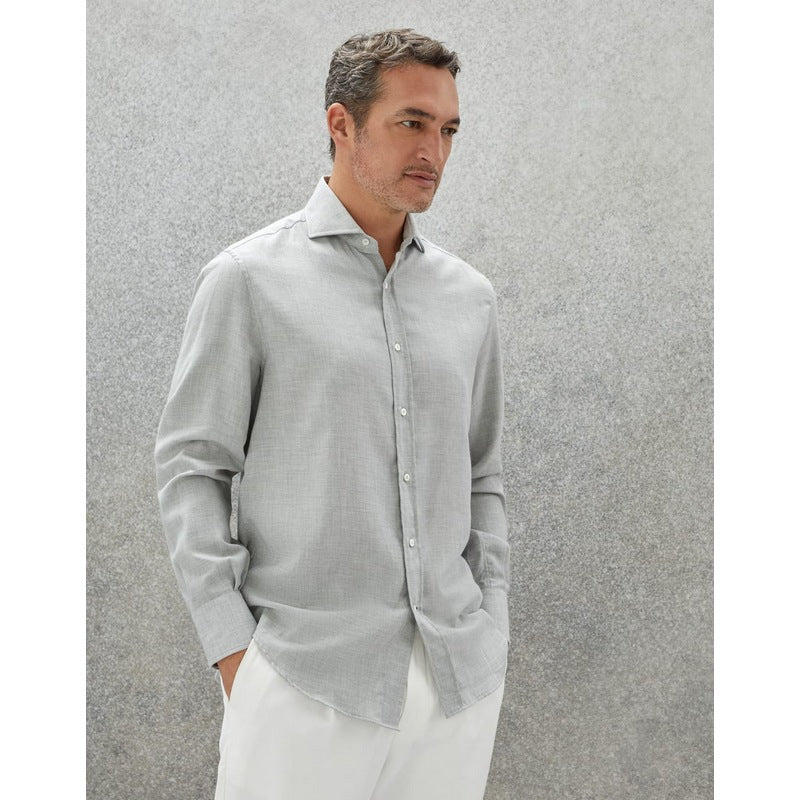 Brunello Cucinelli | Cotton and Cashmere Twill Shirt