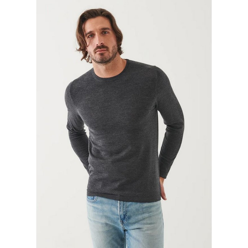 Partrick Assaraf | Exrtra-Fine Merno Crewneck Derby Grey