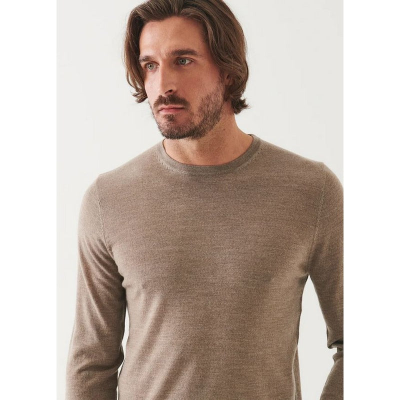 Partrick Assaraf | Exrtra-Fine Merno Crewneck Pecan