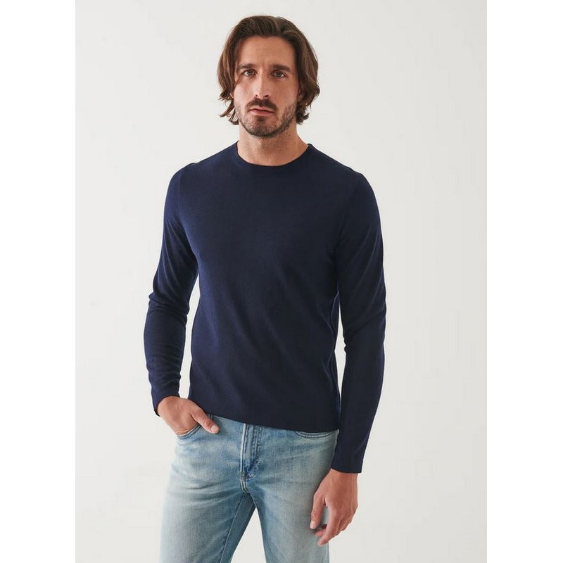 Partrick Assaraf | Exrtra-Fine Merno Crewneck Midnight