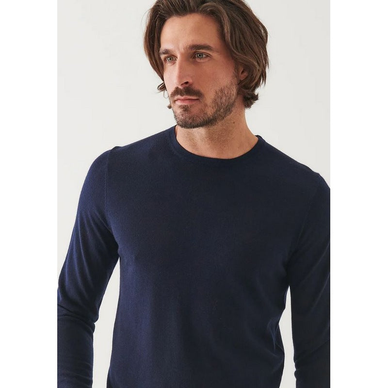 Partrick Assaraf | Exrtra-Fine Merno Crewneck Midnight