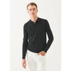 Patrick Assaraf | Extra-Fine Merino Button Polo Black