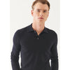 Patrick Assaraf | Extra-Fine Merino Button Polo Navy