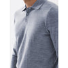 Gray long-sleeve polo shirt on a white background