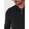 Patrick Assaraf | Extra-Fine Merino Qtr Zip Black