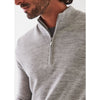 Patrick Assaraf | Extra-Fine Merino Qtr Zip Grey