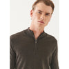 Patrick Assaraf | Extra-Fine Merino Qtr Zip Mahogany 