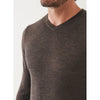 Patrick Assaraf | Extra-Fine Merino V-Neck Mahogany