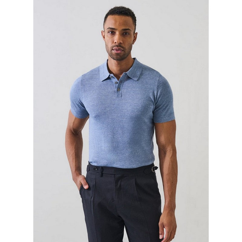 Patrick Assaraf | Linen Cottone Knit Polo