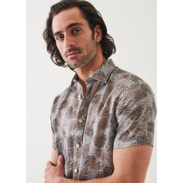 Patrick Assaraf | Printed Linen Shirt OAK