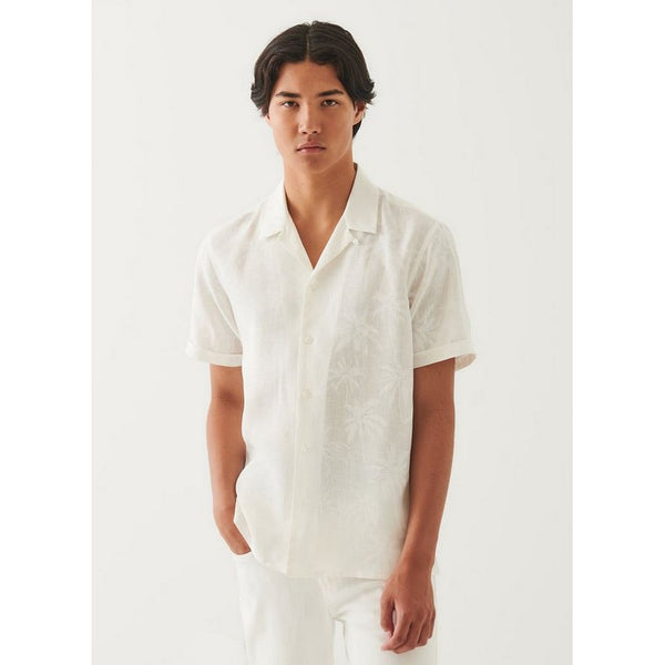 Patrick Assaraf | Printed Linen Camp Shirt