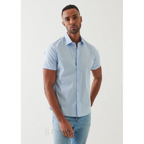 Patrick Assaraf | Cotton Stretch Shirt Cloud