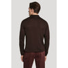 Jack Victor | Merino Wool and Silk LS Polo Brown