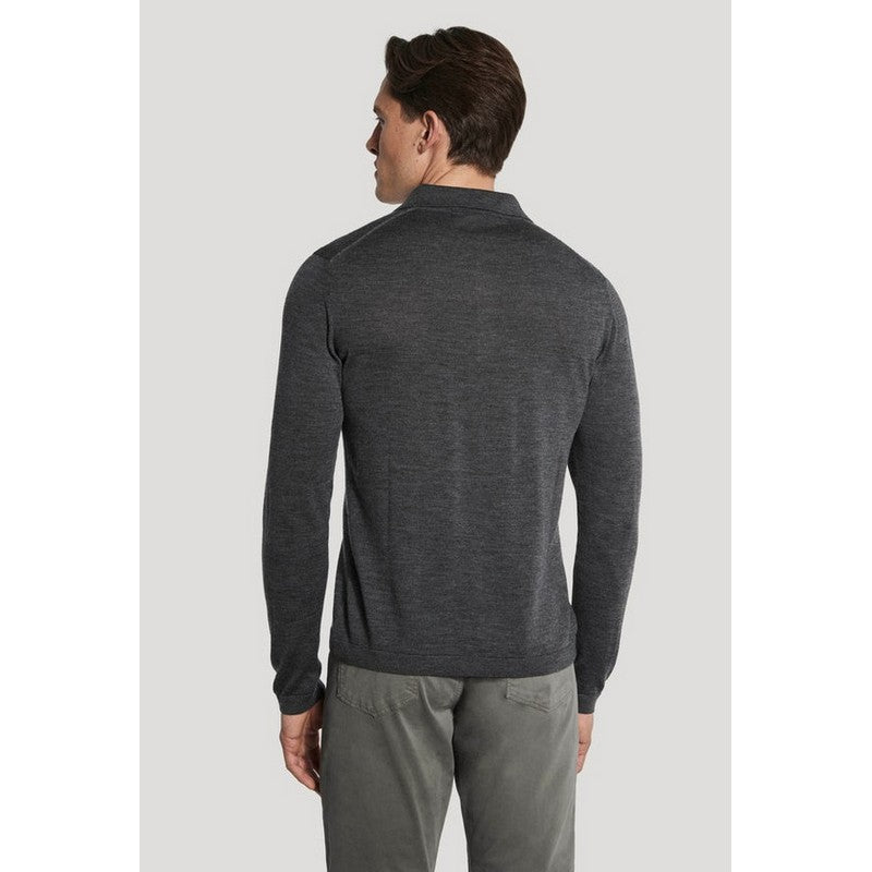 Jack Victor | Merino Wool and Silk LS Polo Grey